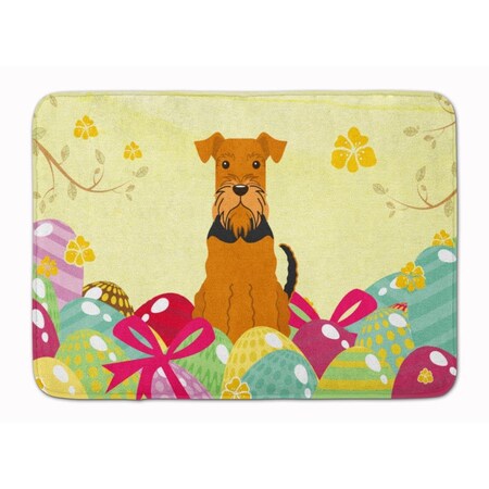 Carolines Treasures Easter Eggs Airedale Machine Washable Memory Foam Mat BB6041RUG